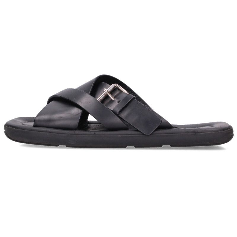 Prada Cross Strap Leather Sandals 8 — view 2