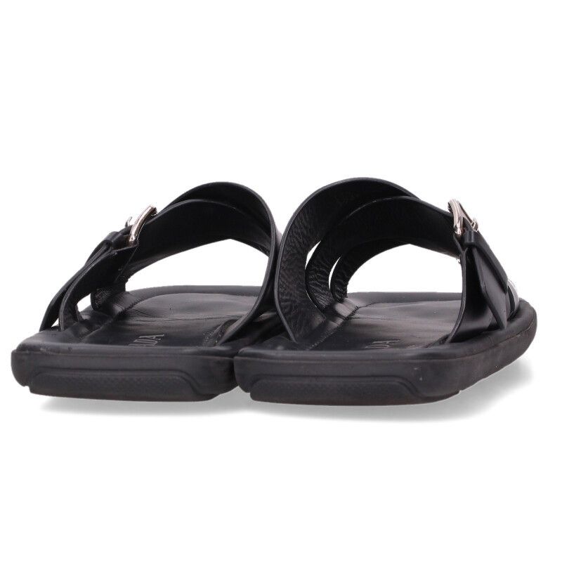 Prada Cross Strap Leather Sandals 8 — view 3