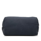 Celine Horizontal Cabas Navy Brown Canvas Leather Tote Bag — view 3