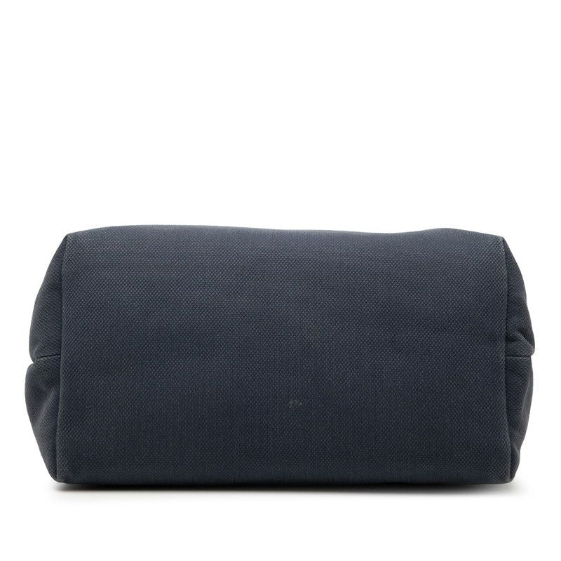 Celine Horizontal Cabas Navy Brown Canvas Leather Tote Bag — view 3