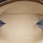 Celine Horizontal Cabas Navy Brown Canvas Leather Tote Bag — view 4