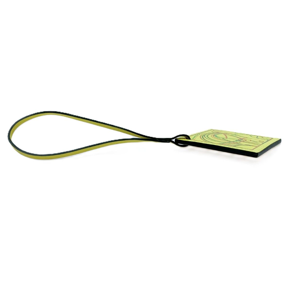 Hermes Key Holder Carre Nano Bag Charm Yellow — view 6