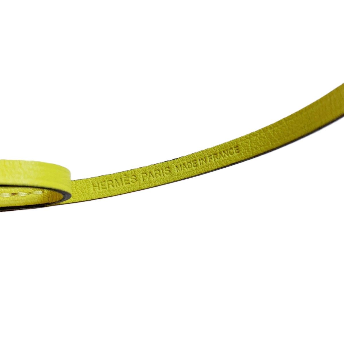 Hermes Key Holder Carre Nano Bag Charm Yellow — view 4