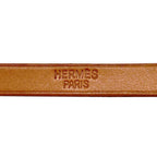 Hermes Bracelet Leather Brown Silver M Belt Style Simple — view 6