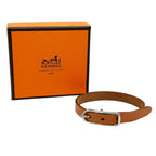 Hermes Bracelet Leather Brown Silver M Belt Style Simple — view 4
