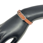 Hermes Bracelet Leather Brown Silver M Belt Style Simple — view 5