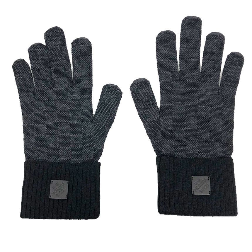 Louis Vuitton Damier Graphite Gloves Glove Gon Neopti Wool — view 2