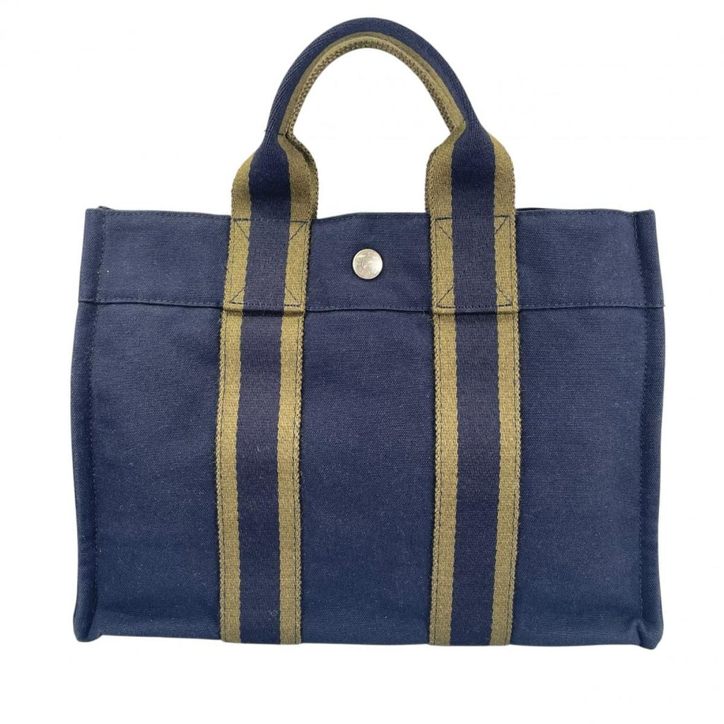 Hermes Tote Fourre Tout PM Handbag Navy — view 2