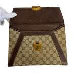 Gucci Vintage Letter Pouch Second GG Pattern Canvas Clutch Beige — view 5