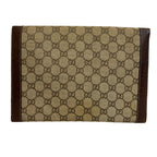 Gucci Vintage Letter Pouch Second GG Pattern Canvas Clutch Beige — view 2
