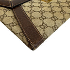 Gucci Vintage Letter Pouch Second GG Pattern Canvas Clutch Beige — view 3