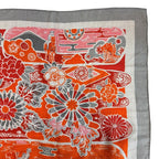 Hermes Shawl Scarf Carre Geant 140 Bingata Cashmere Orange — view 2