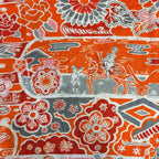 Hermes Shawl Scarf Carre Geant 140 Bingata Cashmere Orange — view 6