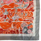 Hermes Shawl Scarf Carre Geant 140 Bingata Cashmere Orange — view 4