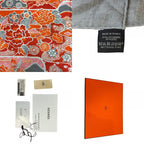 Hermes Shawl Scarf Carre Geant 140 Bingata Cashmere Orange — view 8