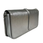 Fendi Shoulder Bag Leather Silver — view 3