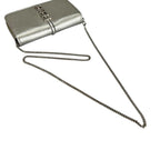 Fendi Shoulder Bag Leather Silver — view 5