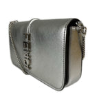 Fendi Shoulder Bag Leather Silver — view 2
