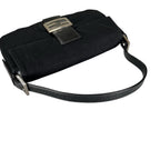 Fendi Mamma Baguette Handbag Jersey Black — view 5