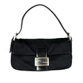 Fendi Mamma Baguette Handbag Jersey Black