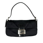 Fendi Mamma Baguette Handbag Jersey Black