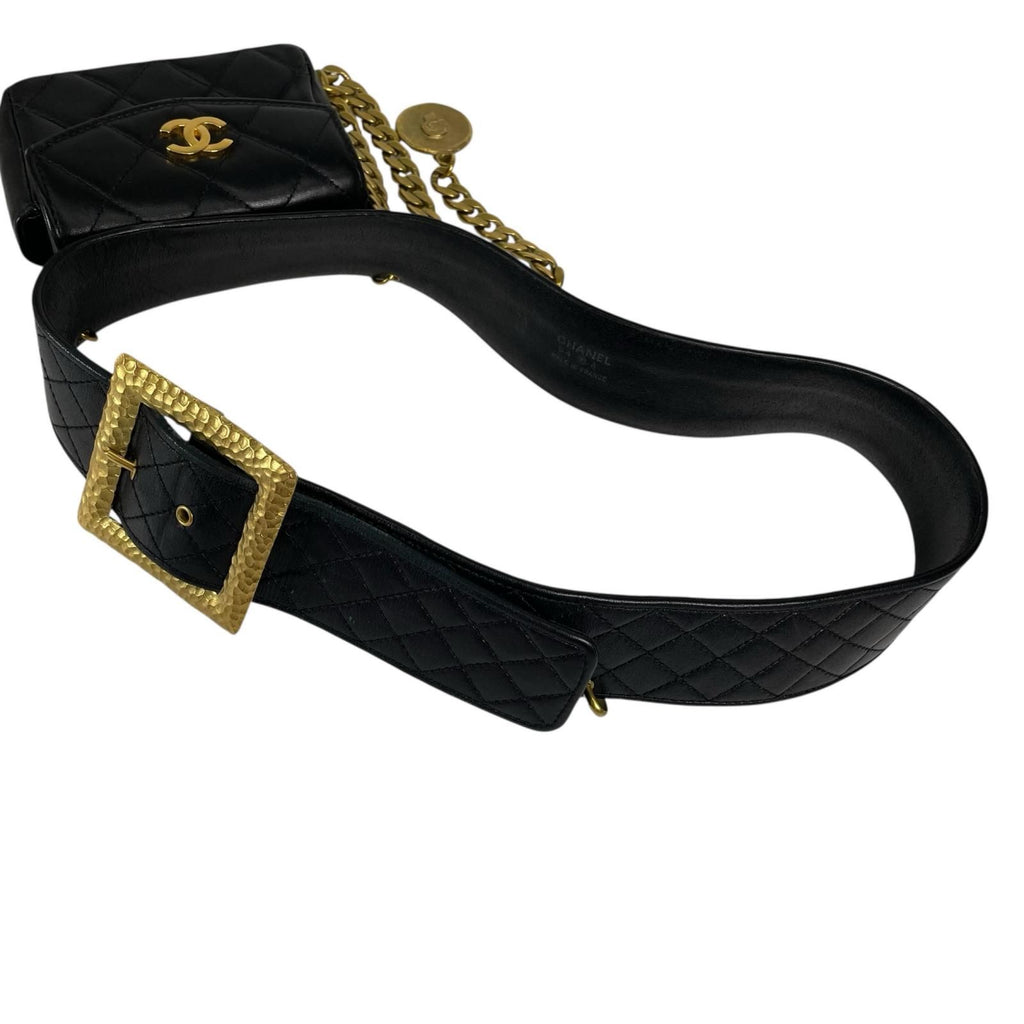 Chanel Quilted Waist Bag Lambskin Black — view 5