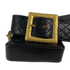 Chanel Quilted Waist Bag Lambskin Black — view 6