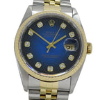 Rolex Datejust Watch Diamond Blue Gradation Automatic Winding at Stainless — view 2