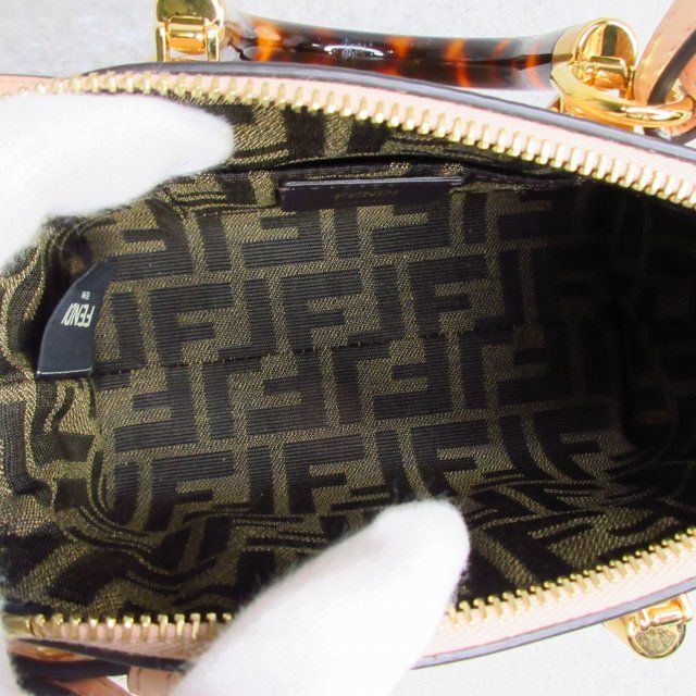 Fendi Visible Mini Shoulder Bag 2-Way Beige — view 8