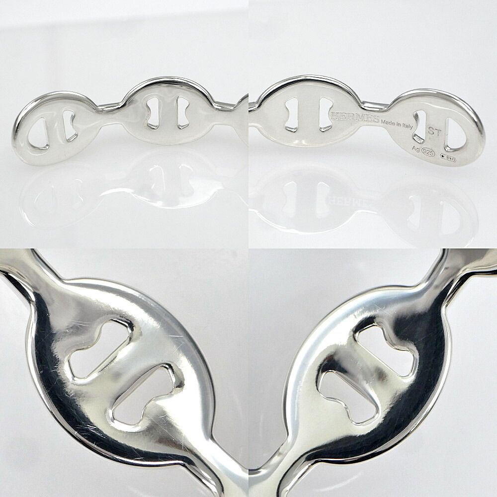 Hermes Bangle Chaine D'ancre Enchainee ST Silver Bracelet — view 9