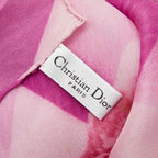 Dior Flower Floral Pattern Purple Multicolor Silk — view 6