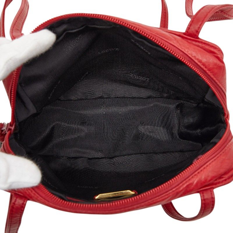 Loewe Anagram Red Leather Bag — view 8