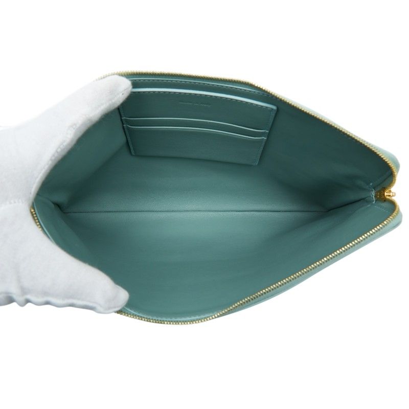 Celine Clearto Clutch Set Celadon Green Lambskin — view 8