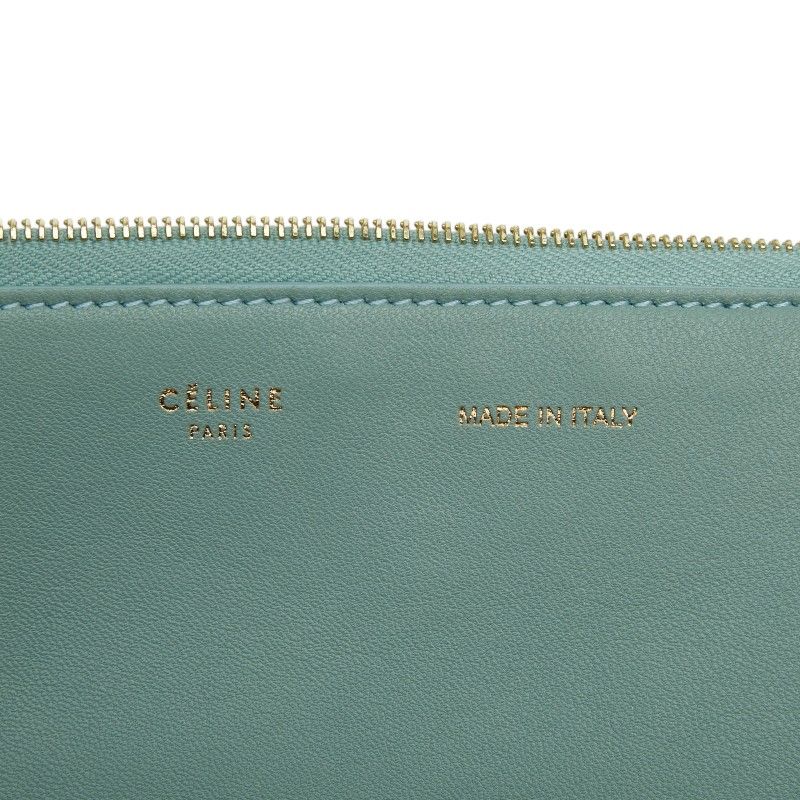 Celine Clearto Clutch Set Celadon Green Lambskin — view 9