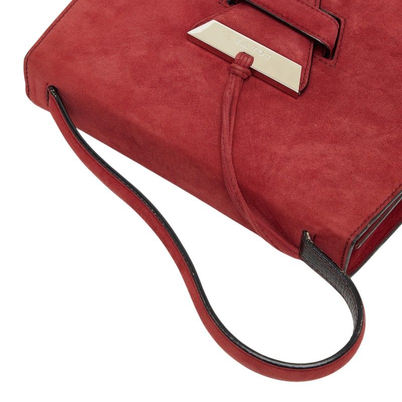 Loewe Barcelona 2-Way Shoulder Bag Red Suede — view 8
