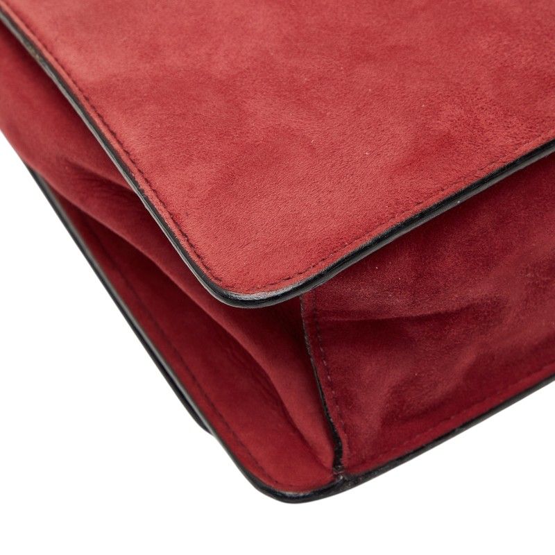 Loewe Barcelona 2-Way Shoulder Bag Red Suede — view 7