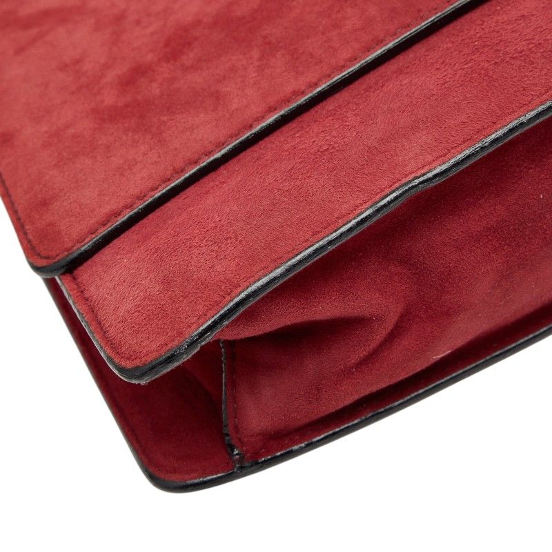 Loewe Barcelona 2-Way Shoulder Bag Red Suede — view 5