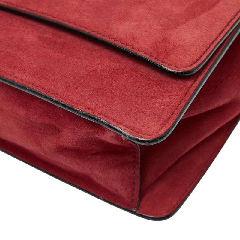 Loewe Barcelona 2-Way Shoulder Bag Red Suede — view 4