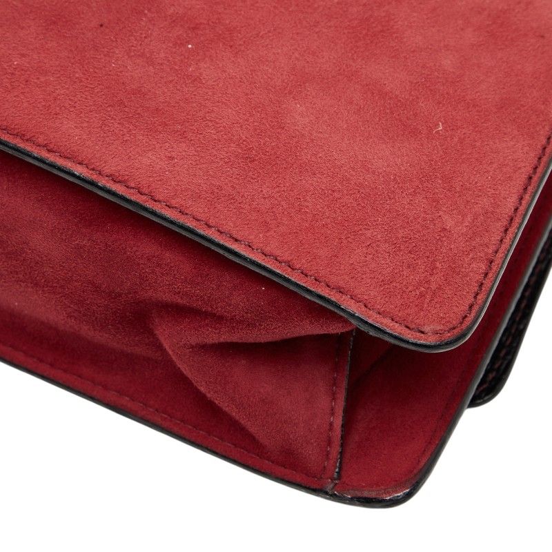Loewe Barcelona 2-Way Shoulder Bag Red Suede — view 6