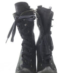 Prada Suede Boots Short High Heels 36.5 Khaki Green — view 5