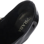 Prada Enamel Booties 35 Black Boot — view 9