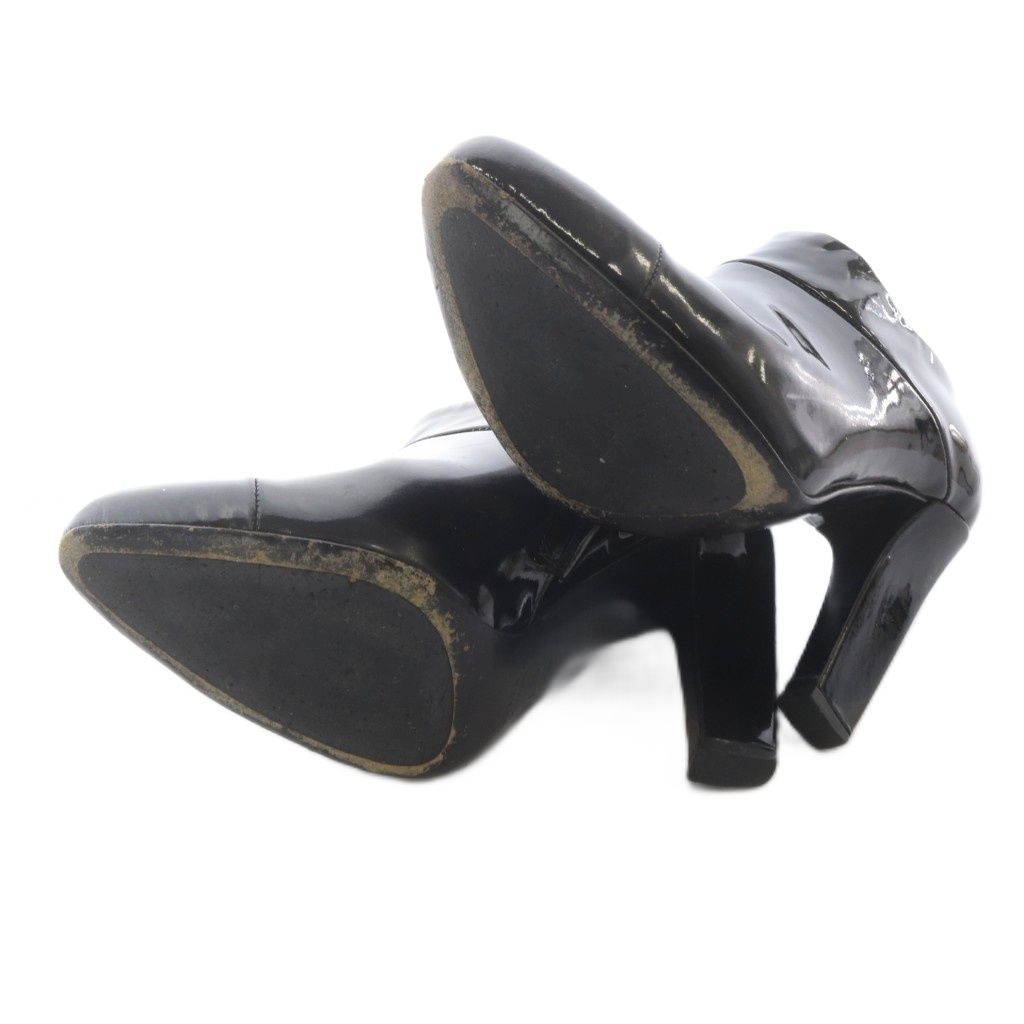 Prada Enamel Booties 35 Black Boot — view 7