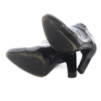 Prada Enamel Booties 35 Black Boot — view 7