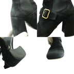 Prada Suede Ankle Boots Side Gore Short 35 Black SS — view 9