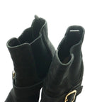 Prada Suede Ankle Boots Side Gore Short 35 Black SS — view 4
