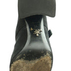 Prada Suede Ankle Boots Side Gore Short 35 Black SS — view 8