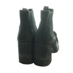 Prada Suede Ankle Boots Side Gore Short 35 Black SS — view 5