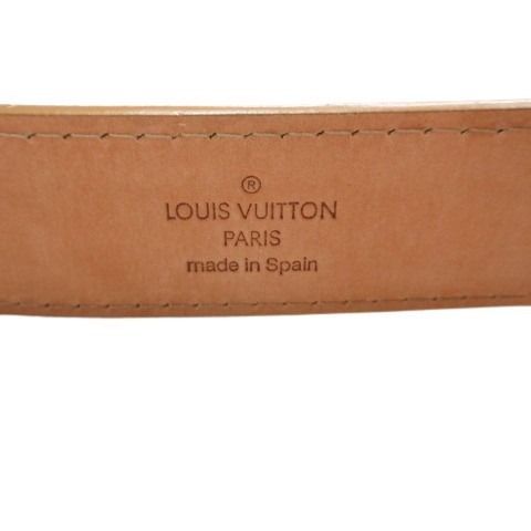 Louis Vuitton Ceinture Jeans Belt Leather 80 32 Beige Brown — view 6