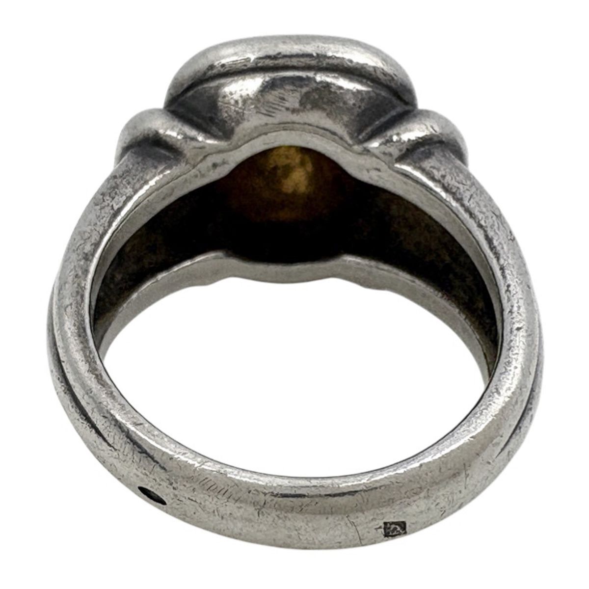 Hermes Square Ring Metal Silver Gold — view 4