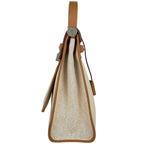Hermes Herbag Zip PM 2-Way Shoulder Bag Toile Ash Natural Brown — view 4